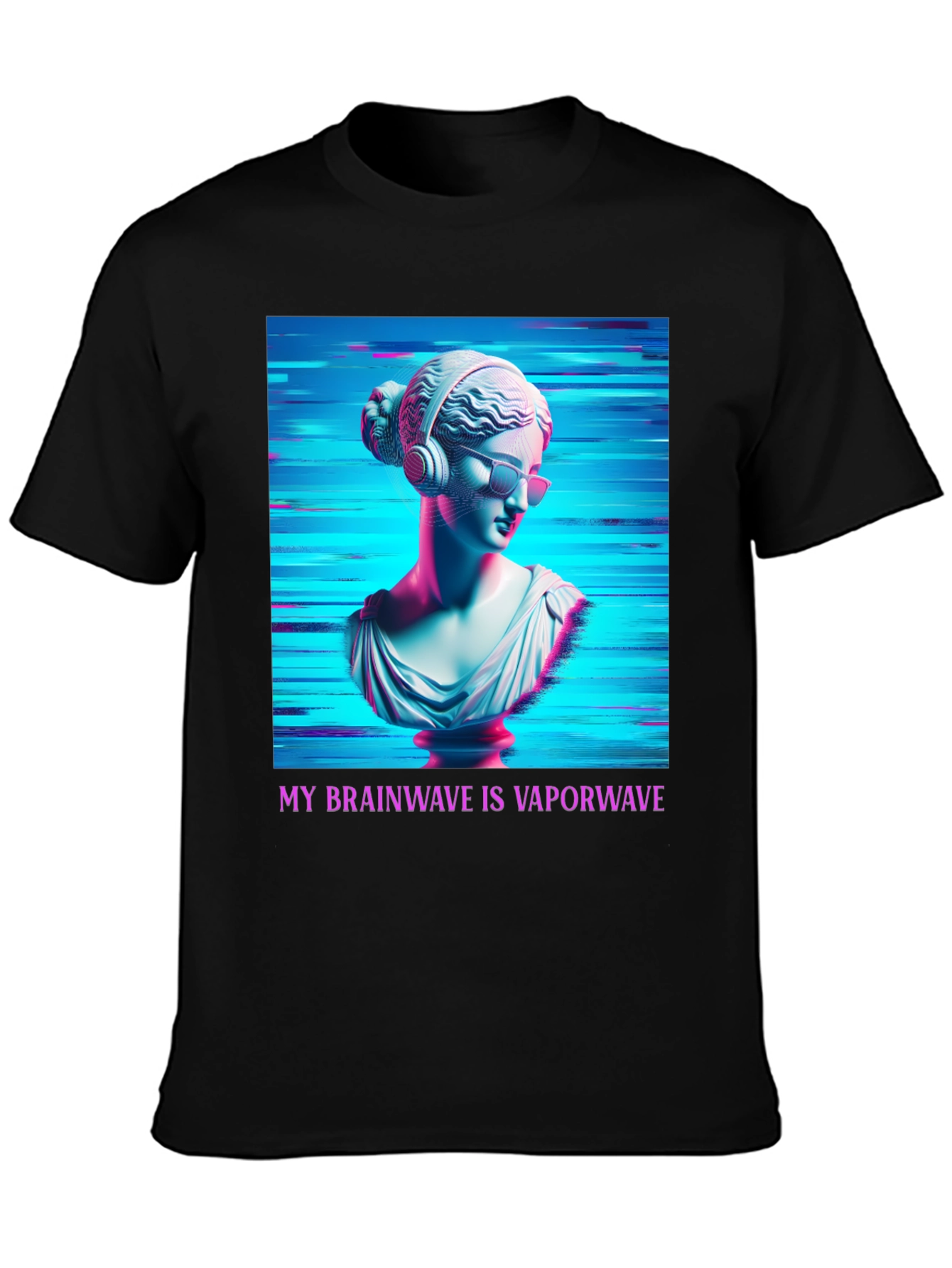 Vaporwave Brain T-Shirt - Aesthetic Greek Bust