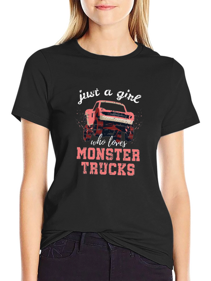 Monster Truck Loving Girls Tee