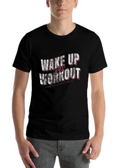 Wake Up and Workout Graphic Tee - Black