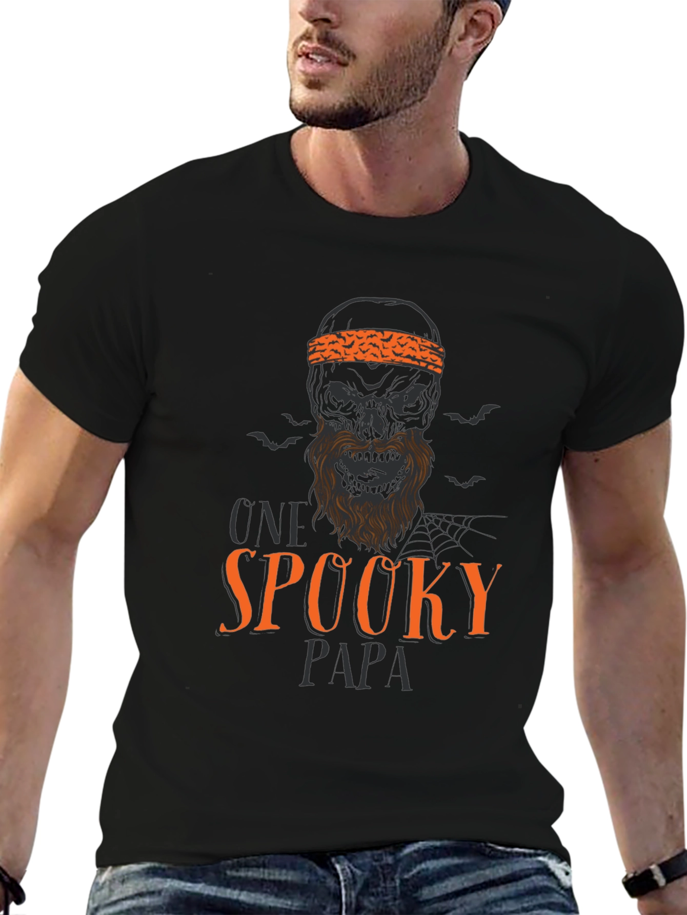 Spooky Papa Halloween Graphic T-Shirt