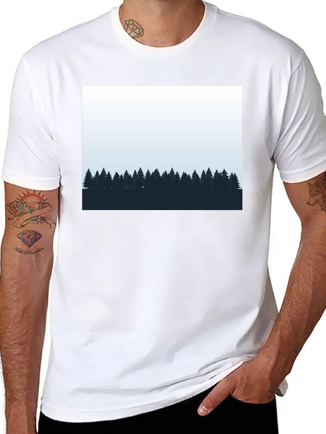 Mens Black Forest Graphic Tee