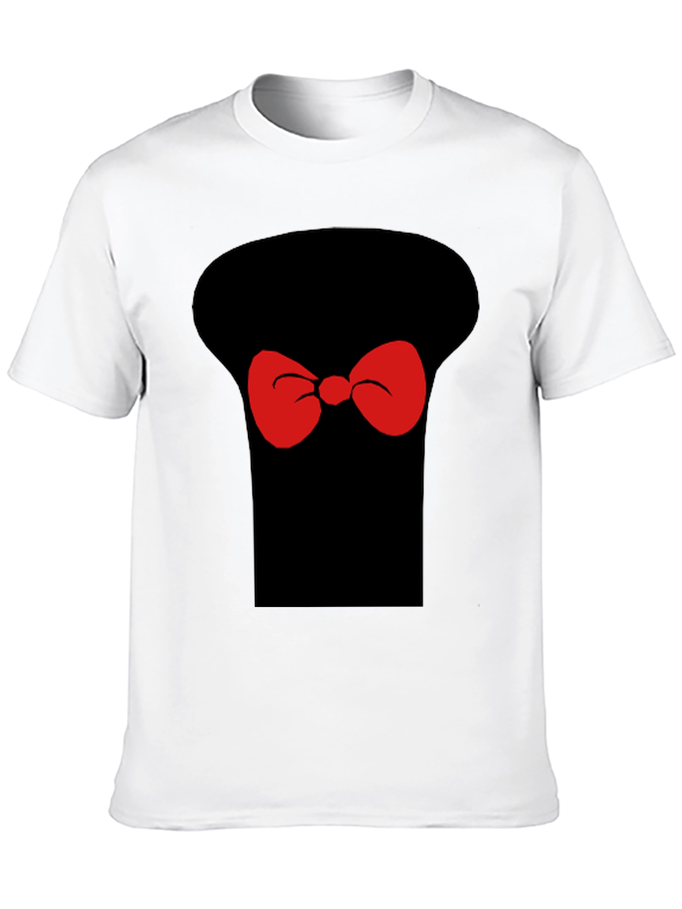 Whimsical Bow Tie Graphic T-Shirt - Casual Black Tee