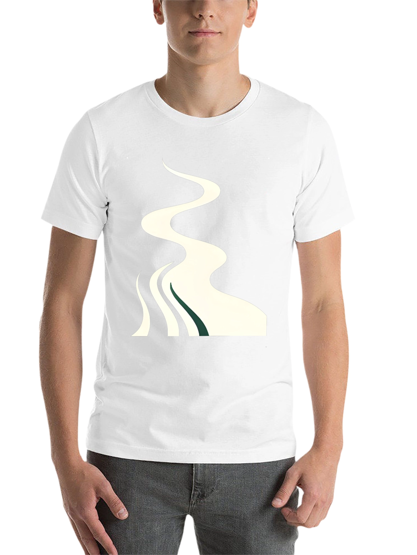Abstract River Graphic T-Shirt - Stylish Casual Wear