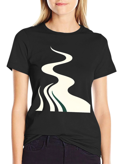 Abstract River Graphic T-Shirt - Stylish Casual Wear