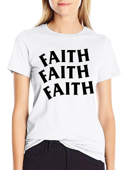 Faith Graphic Tee - Black Cotton T-Shirt