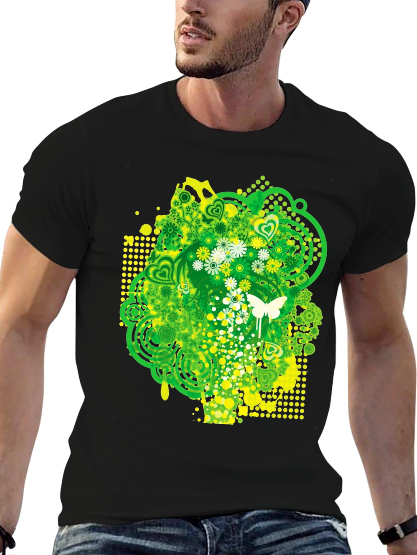 Nature Graphic Tee - Black T-Shirt