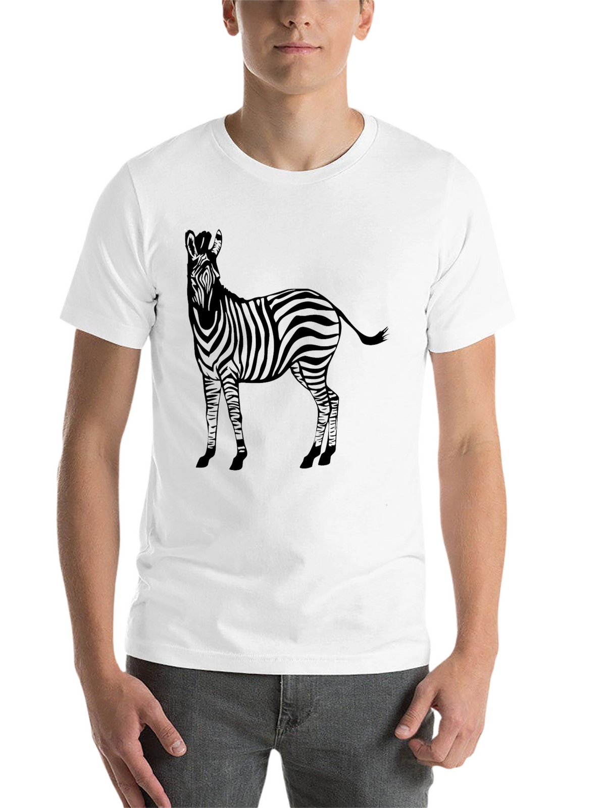 Zebra Print Black T-Shirt - Stylish Animal Tee