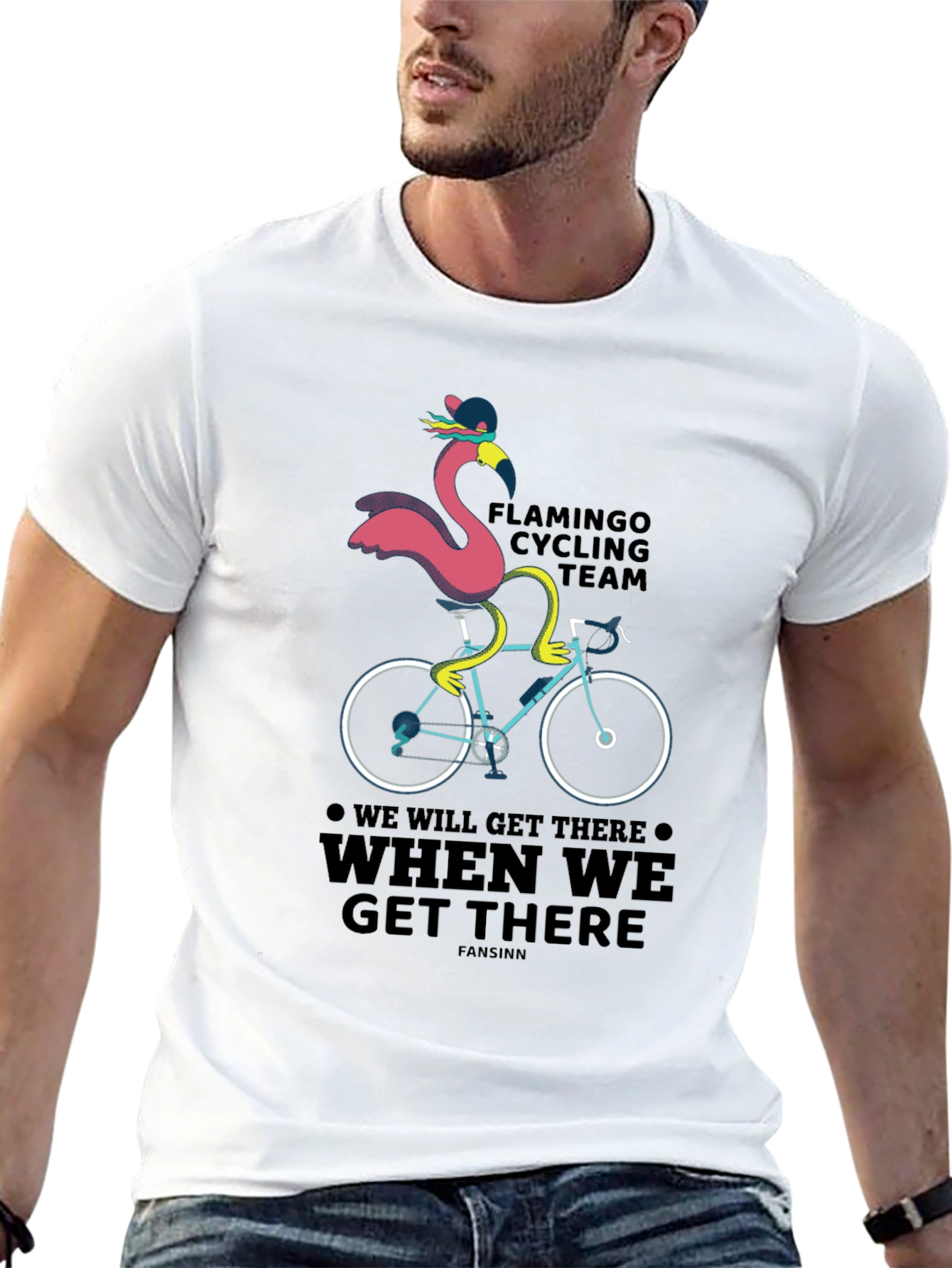 Flamingo Cycling Team T-Shirt - We Will Get There