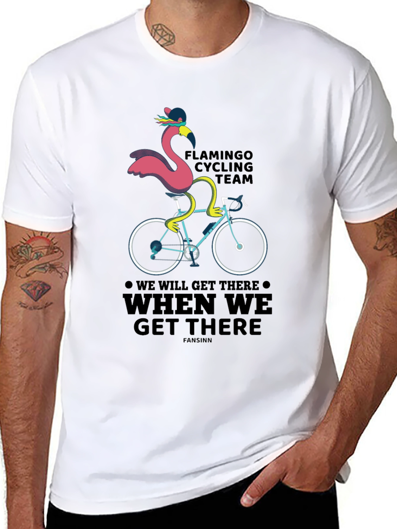 Flamingo Cycling Team T-Shirt - We Will Get There