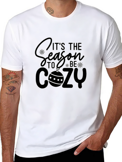 Its The Season To Be Cozy Black T-Shirt