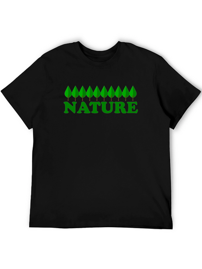 Nature Graphic Print Black T-Shirt