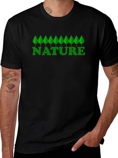 Nature Graphic Print Black T-Shirt