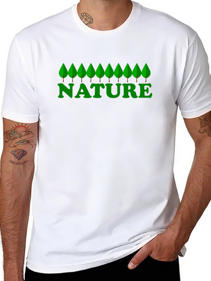 Nature Graphic Print Black T-Shirt