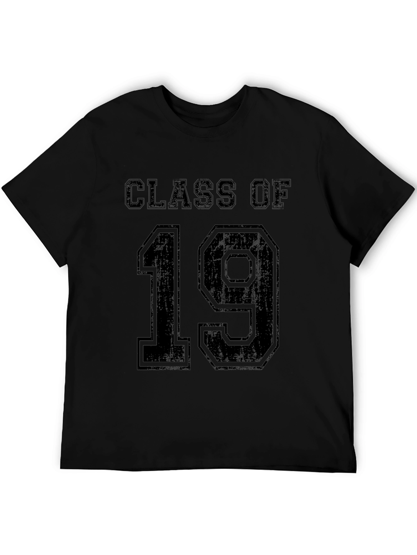 Class of 19 T-Shirt - Black Crew Neck Tee