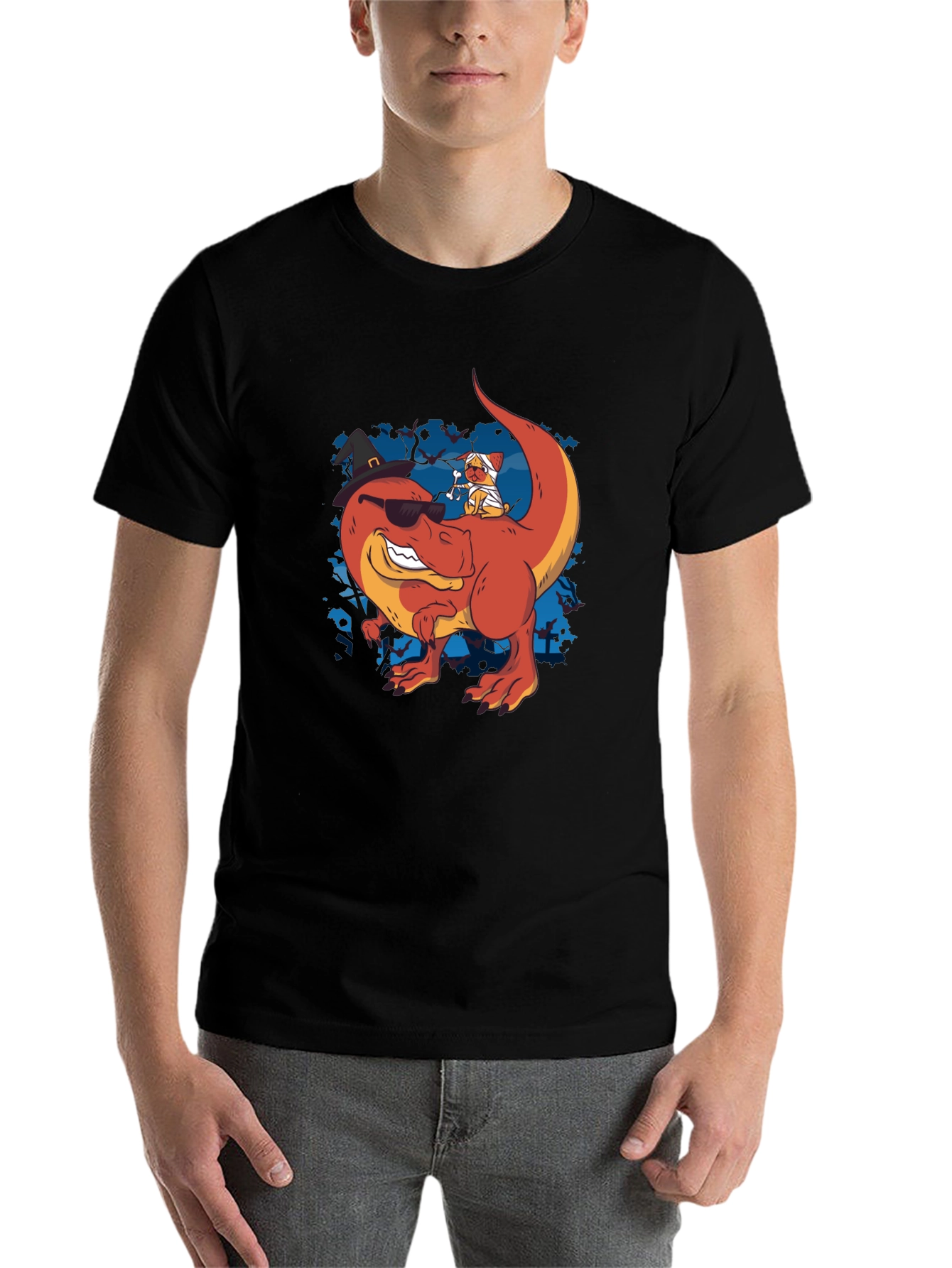 Dino & Mummy Dog Halloween Tee