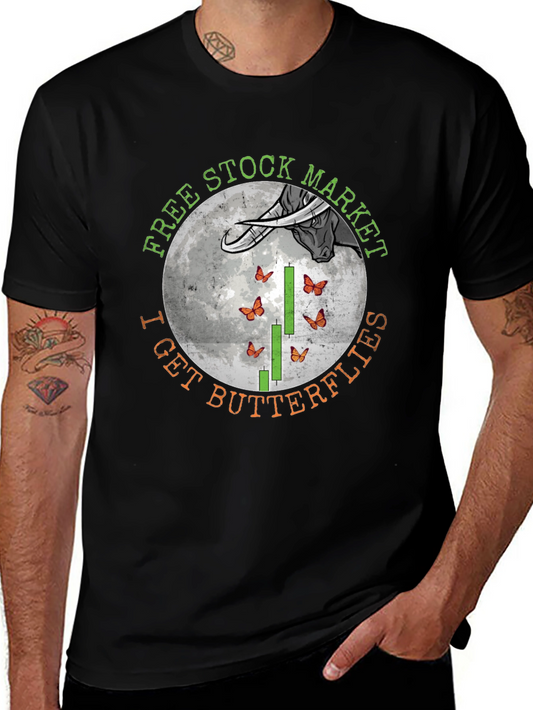 Free Stock Market - I Get Butterflies Graphic Tee
