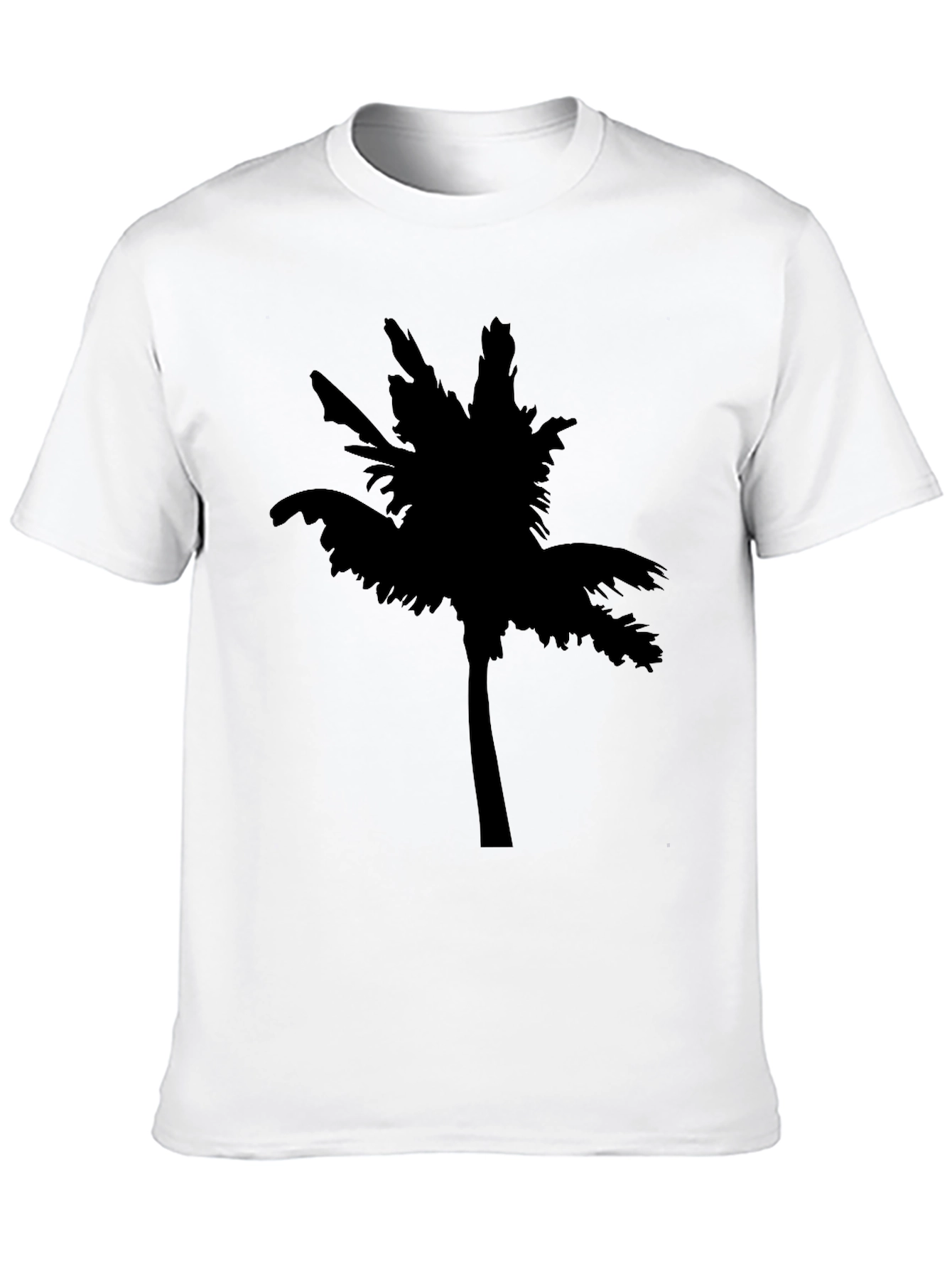 Mens Black Palm Tree Graphic T-Shirt