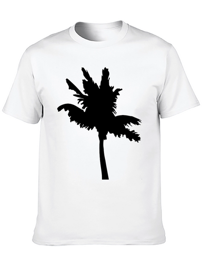 Mens Black Palm Tree Graphic T-Shirt
