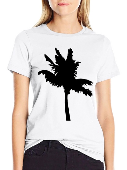 Mens Black Palm Tree Graphic T-Shirt