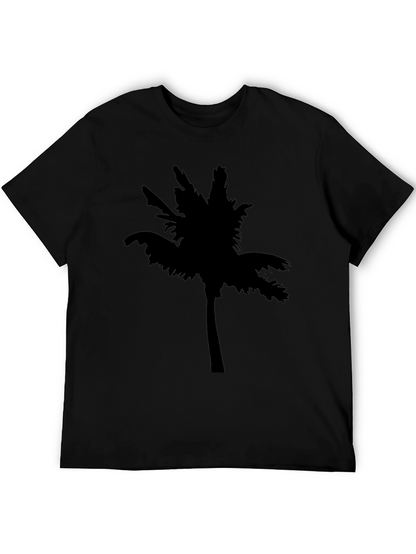 Mens Black Palm Tree Graphic T-Shirt