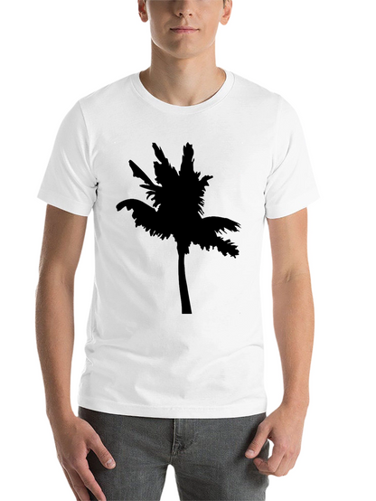 Mens Black Palm Tree Graphic T-Shirt