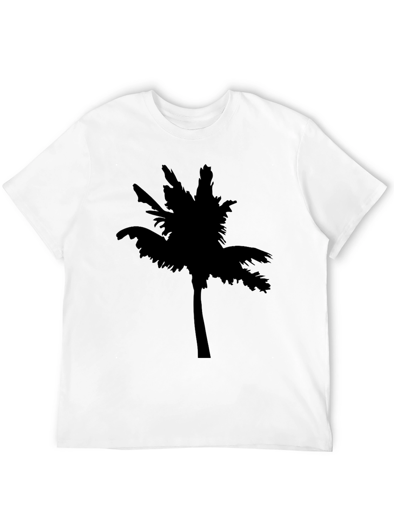 Mens Black Palm Tree Graphic T-Shirt