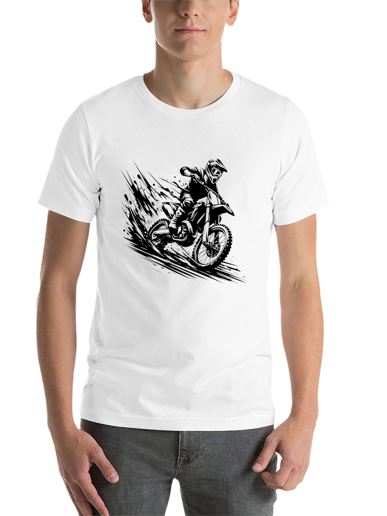 Motorcross Rider Graphic Black T-Shirt
