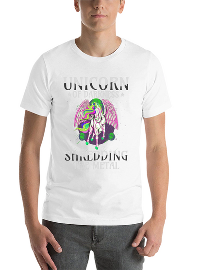 Unicorn of Darkness Shredding Metal T-Shirt