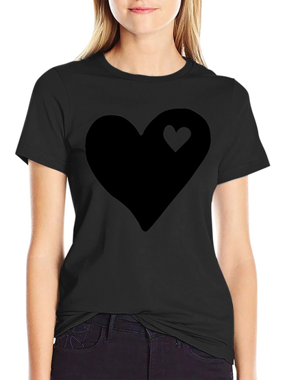 Black Heart Graphic Tee - Stylish Mens Casual Shirt