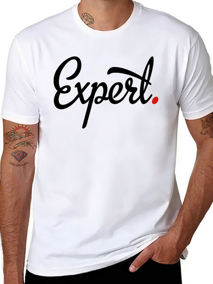 Expert Tee - Stylish Black Graphic T-Shirt