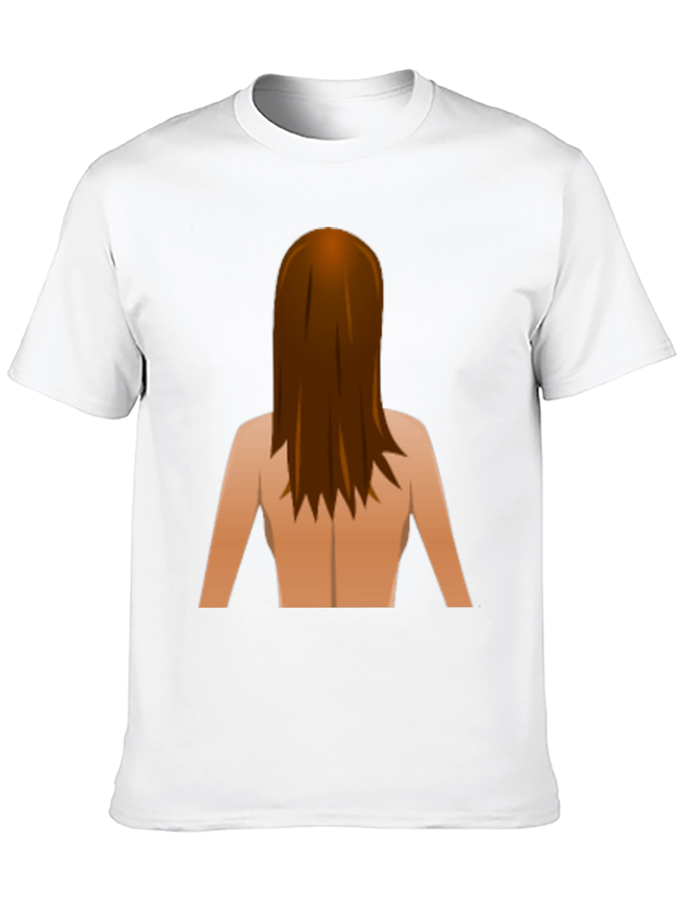Funny Backless Woman Emoji Graphic Tee