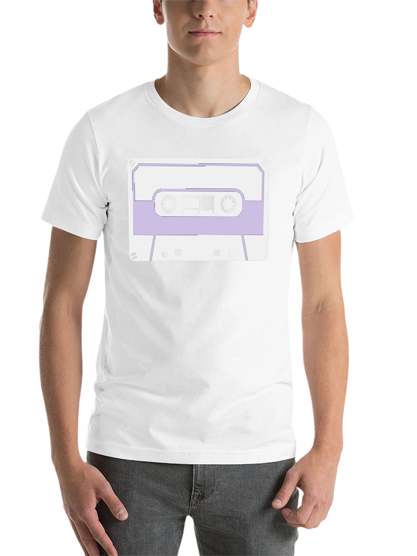 Retro Cassette Tape Graphic Tee - Black