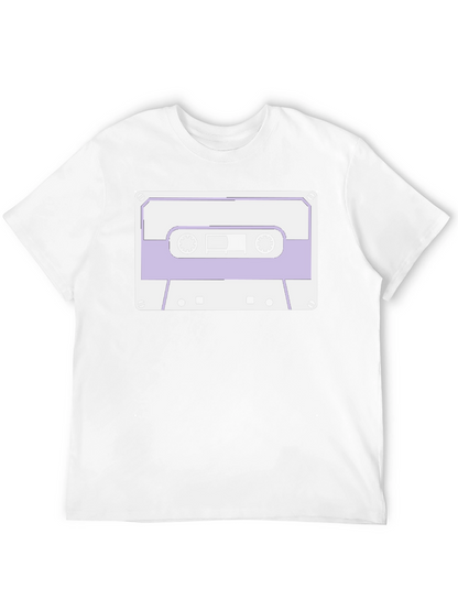 Retro Cassette Tape Graphic Tee - Black