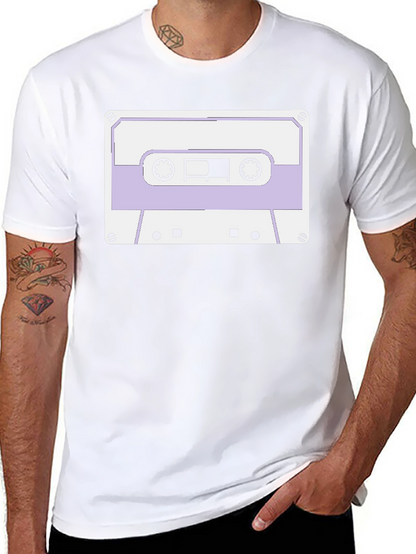 Retro Cassette Tape Graphic Tee - Black