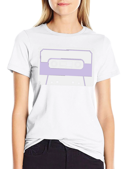 Retro Cassette Tape Graphic Tee - Black