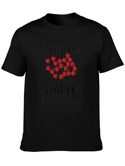 Difference Maker Heart Tree Black Tee