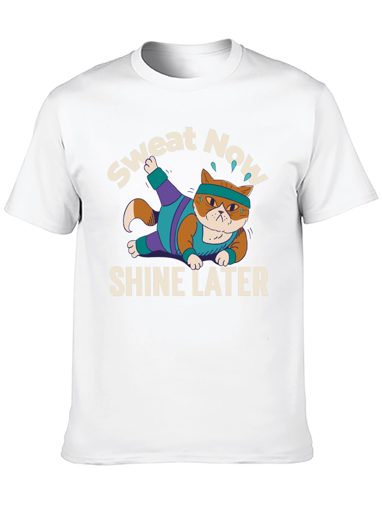 Sweat Now Shine Later Cat Gym T-Shirt