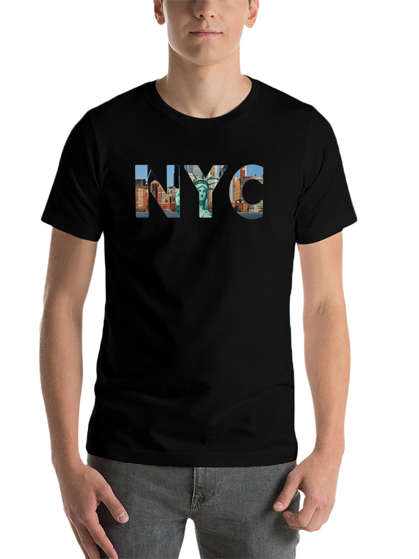 NYC Skyline Black Graphic T-Shirt