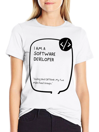 Software Developer Coding and Caffeine T-Shirt