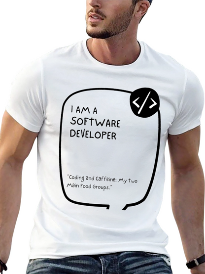 Software Developer Coding and Caffeine T-Shirt