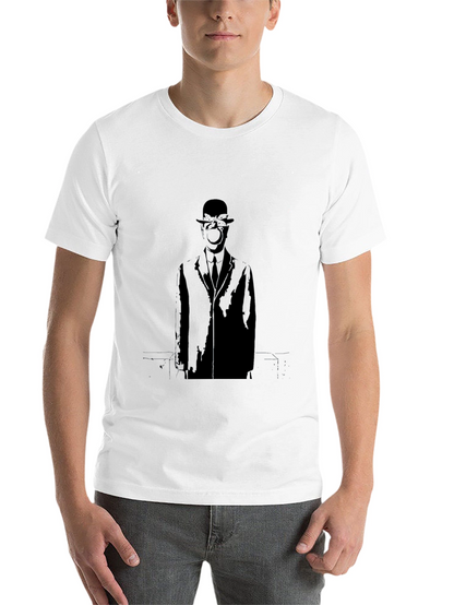 Artistic Black Apple Man Graphic Tee