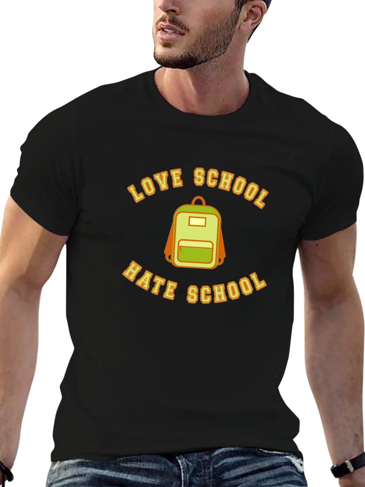 Love Hate School Backpack T-Shirt