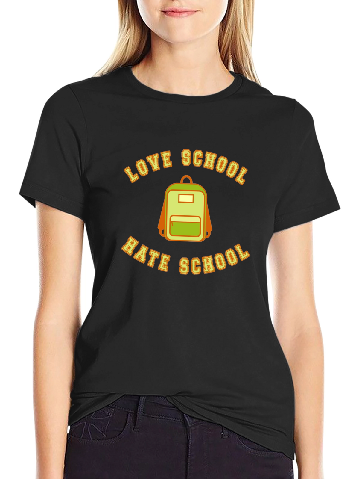 Love Hate School Backpack T-Shirt