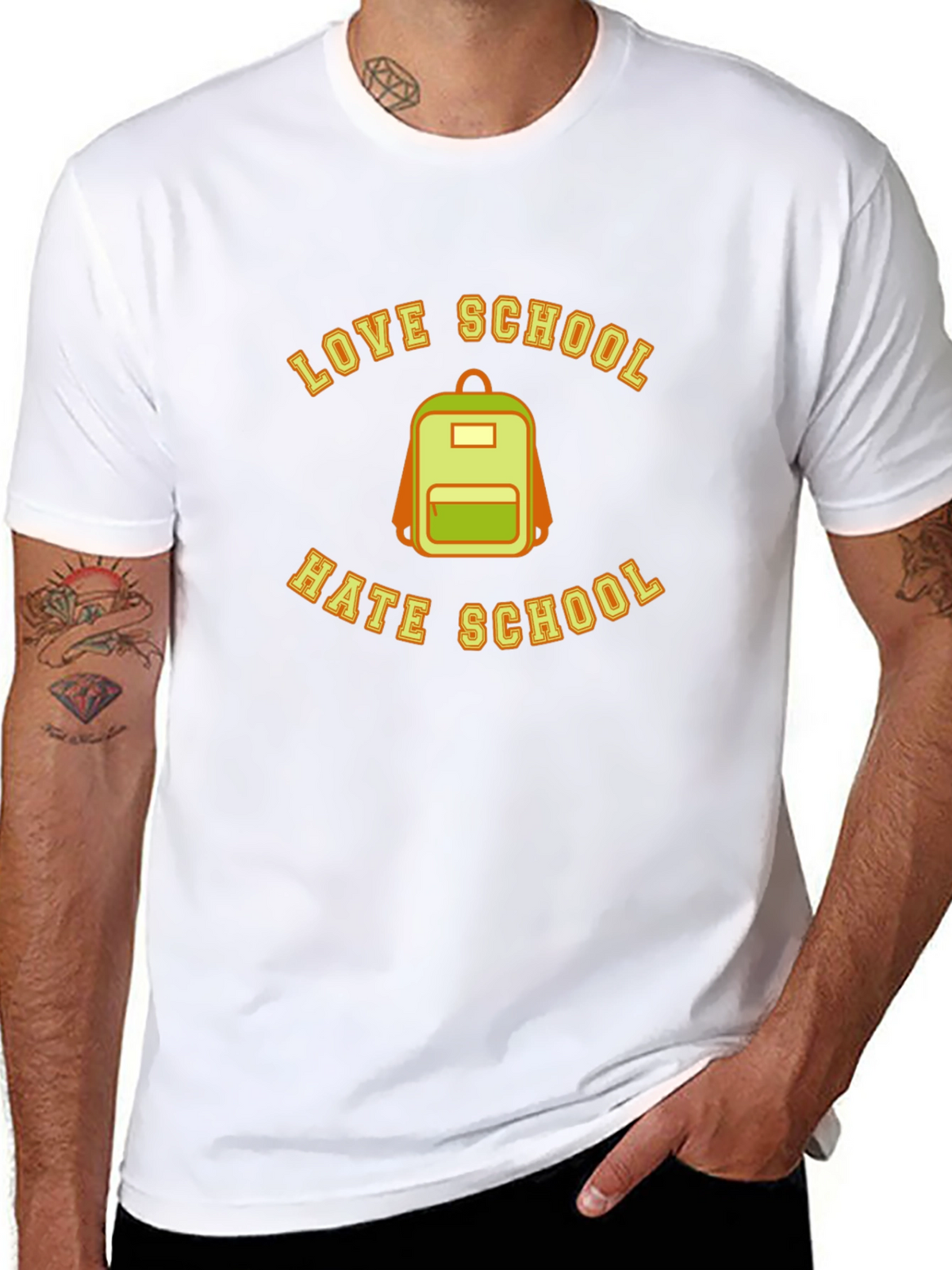 Love Hate School Backpack T-Shirt