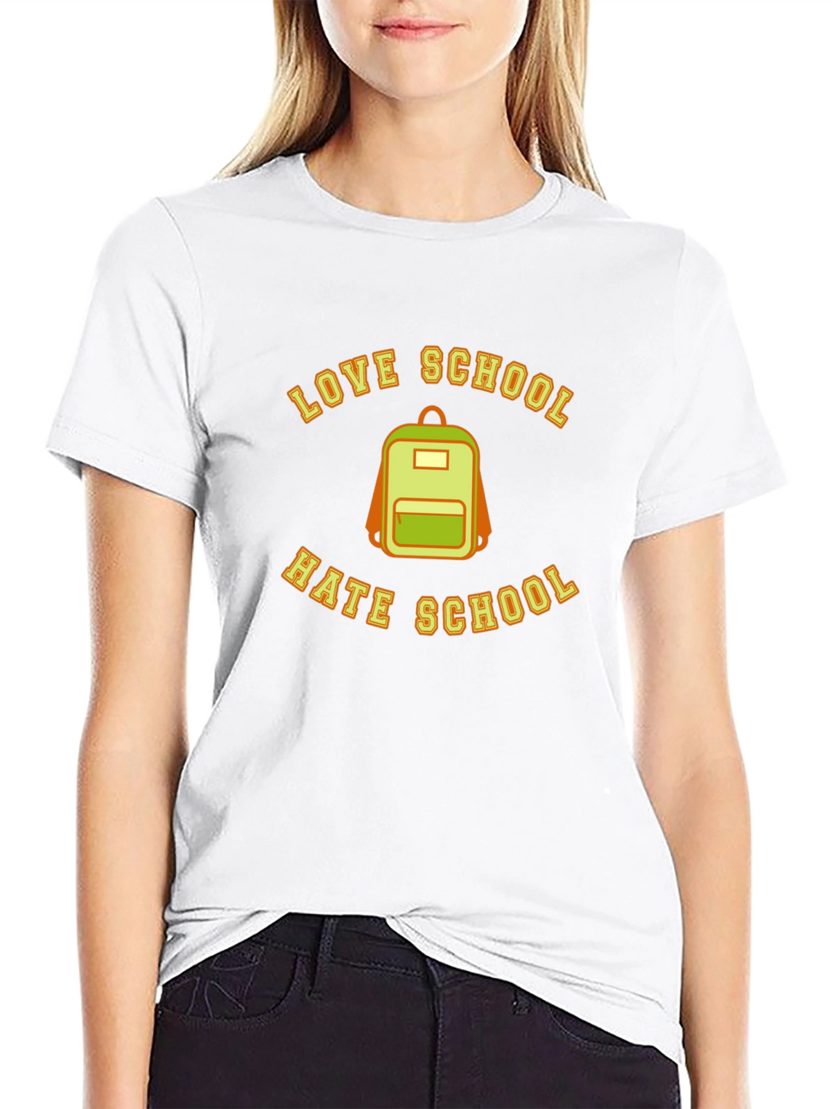 Love Hate School Backpack T-Shirt
