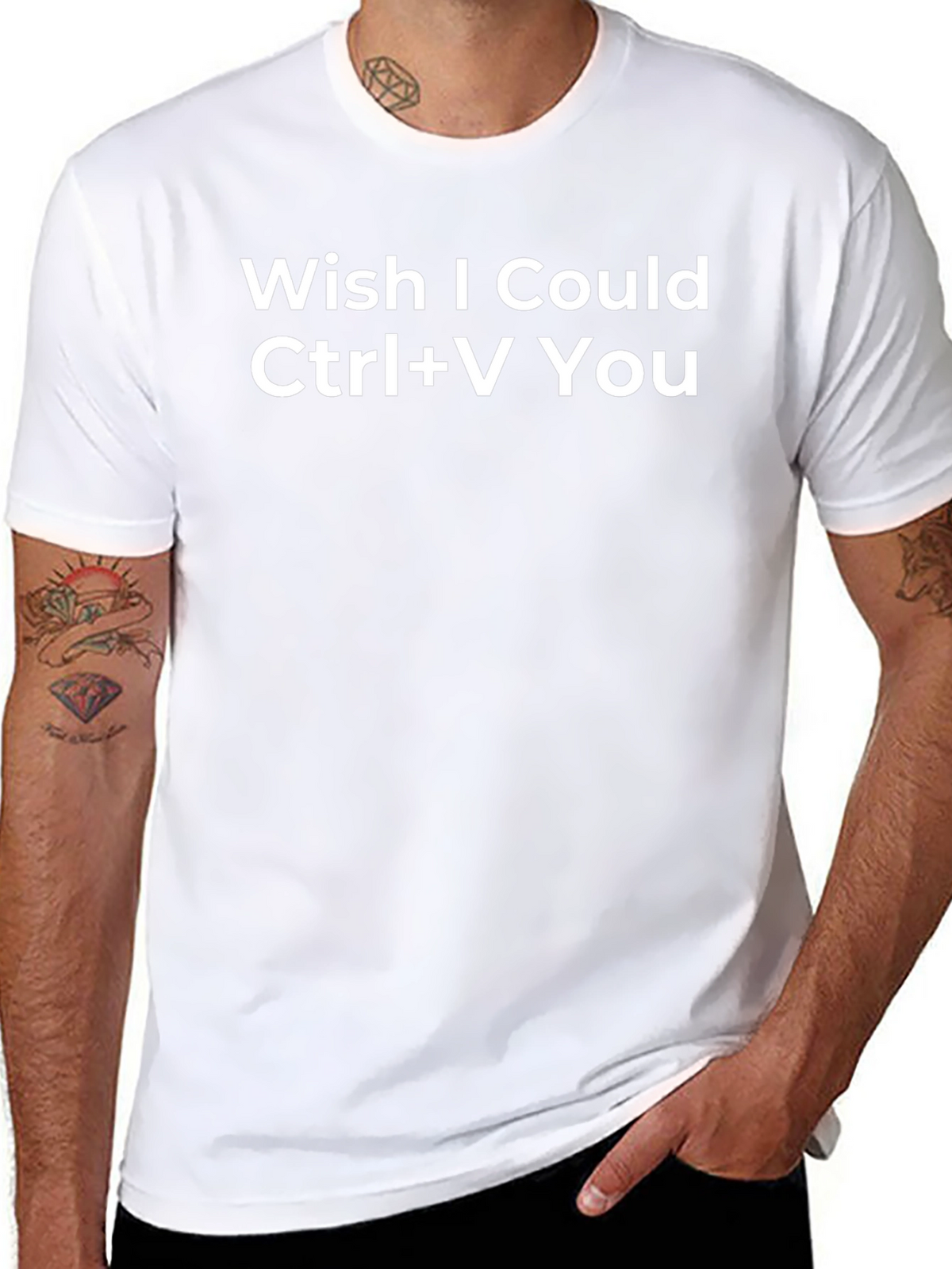 Wish I Could Ctrl+V You Funny Graphic Tee