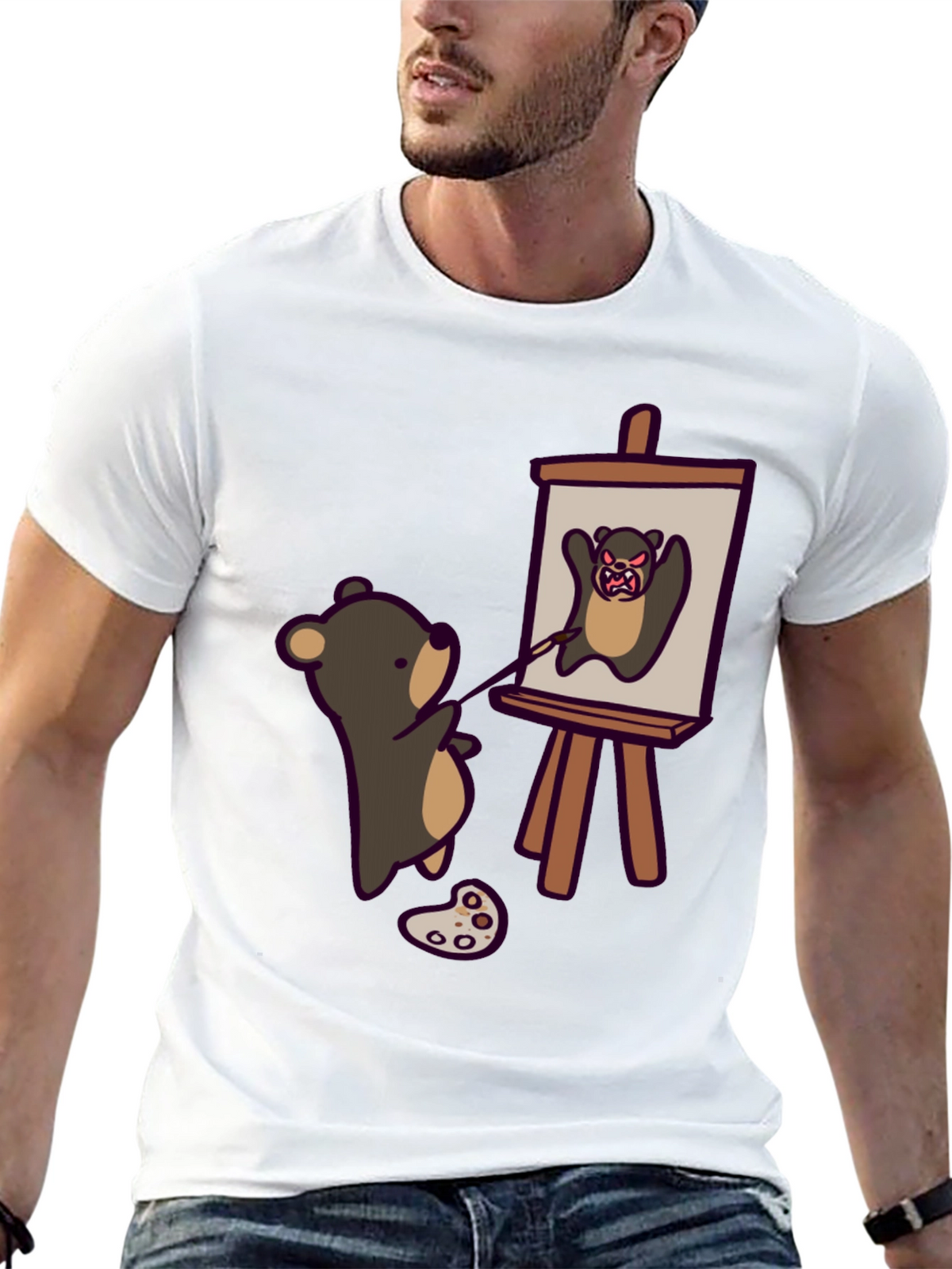 Bear Painting Angry Bear T-Shirt