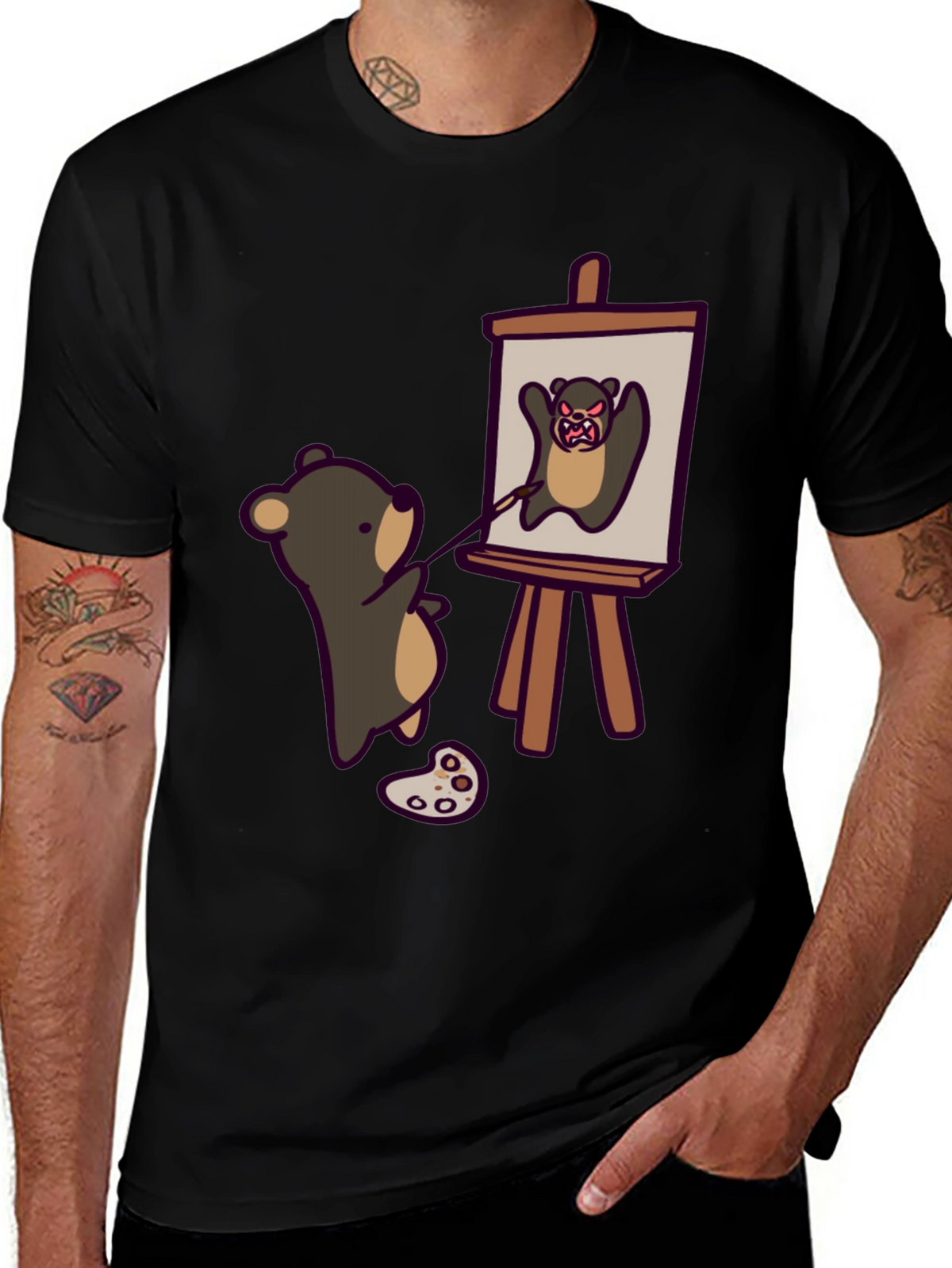 Bear Painting Angry Bear T-Shirt