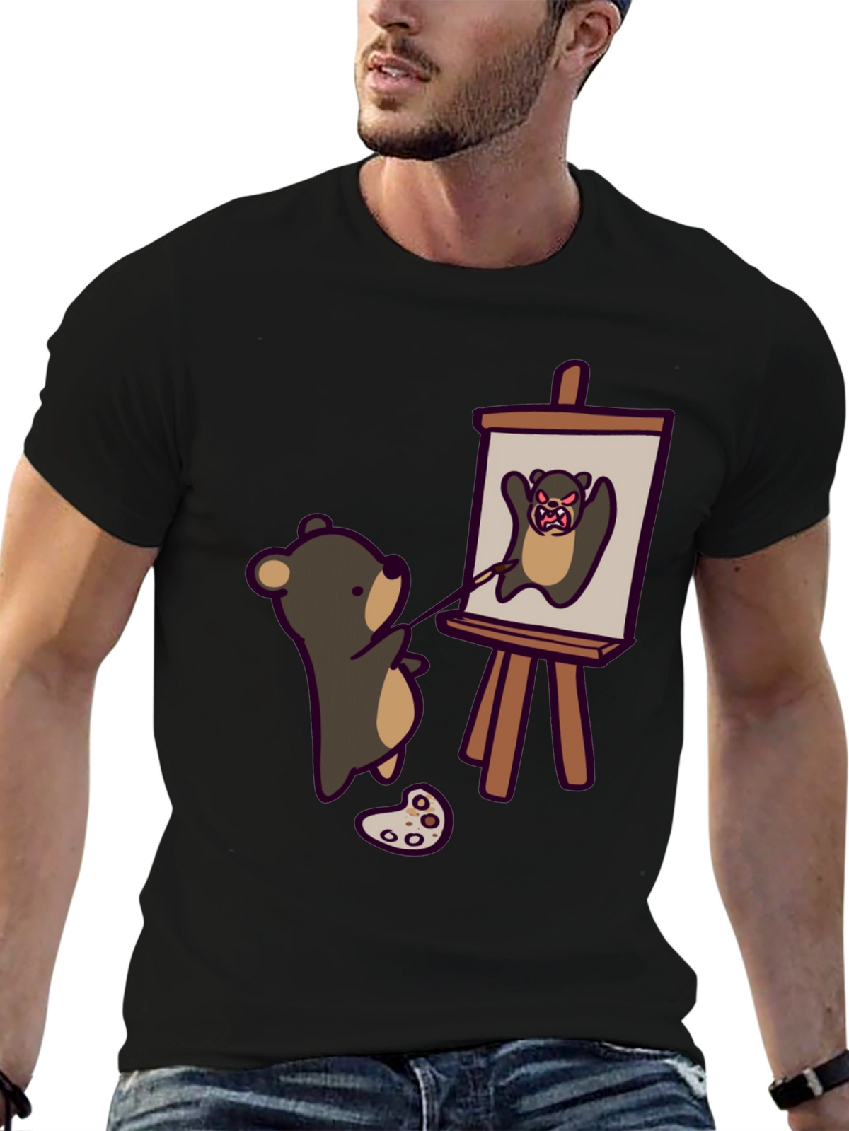 Bear Painting Angry Bear T-Shirt