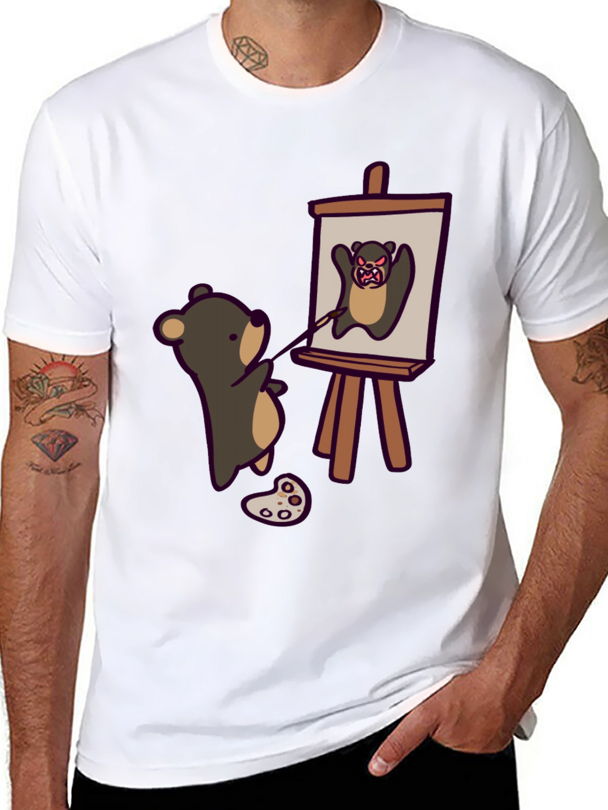 Bear Painting Angry Bear T-Shirt